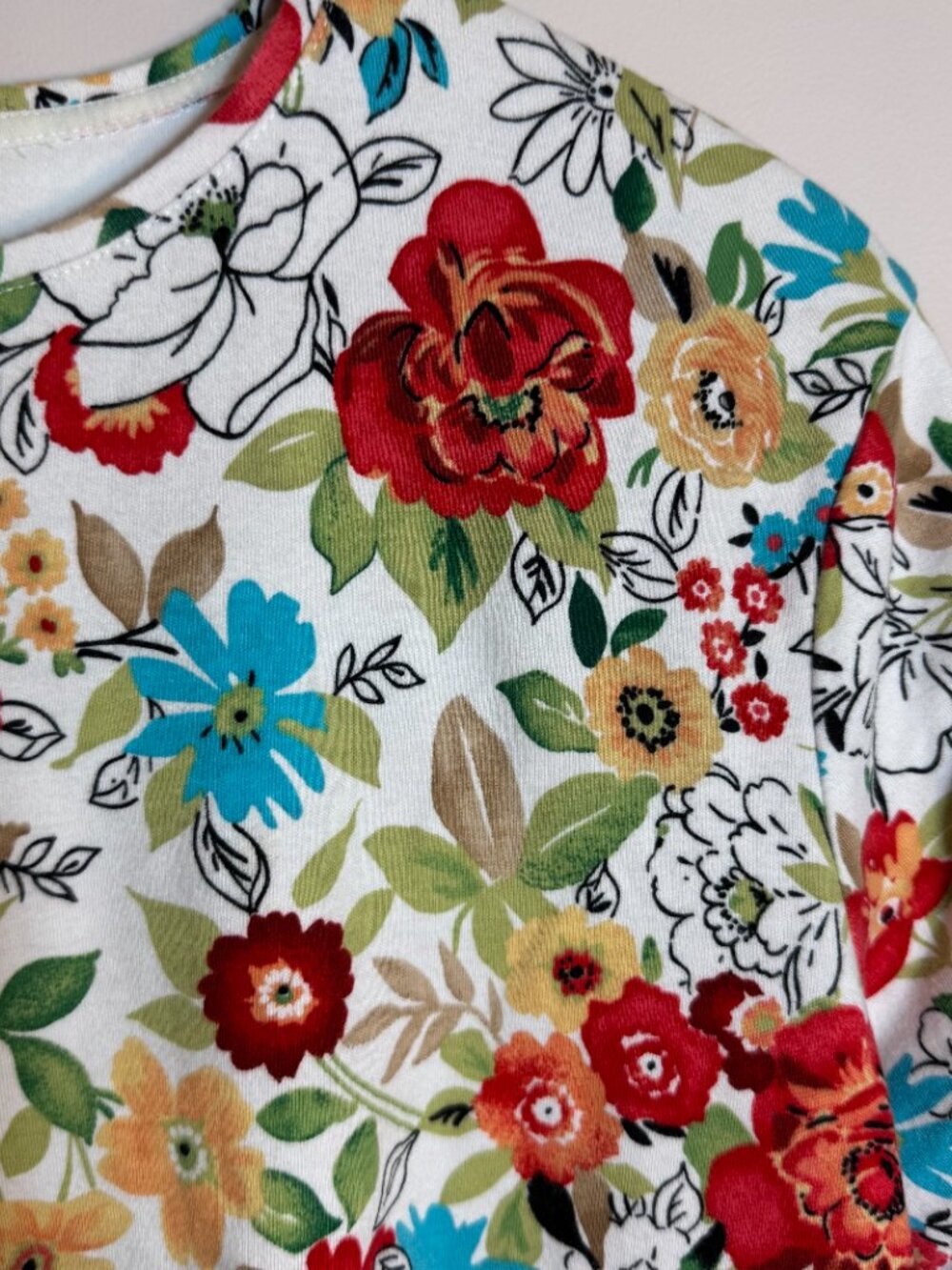 White Stag*Tee 100% Cotton Floral Short Sleeve XL - Picture 4 of 5